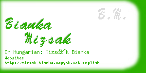 bianka mizsak business card
